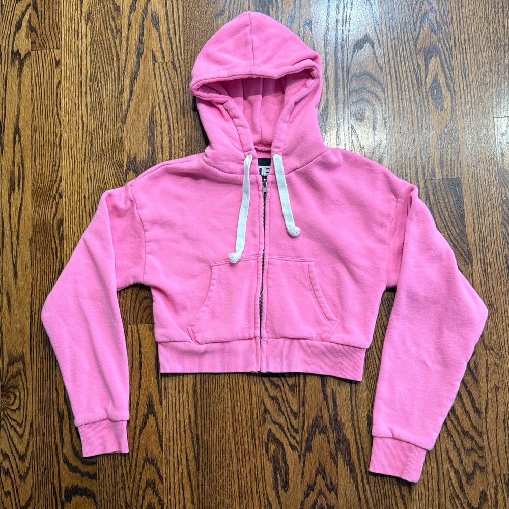 Katie J NYC Girls Dylan Cropped Full Zip Hoodie